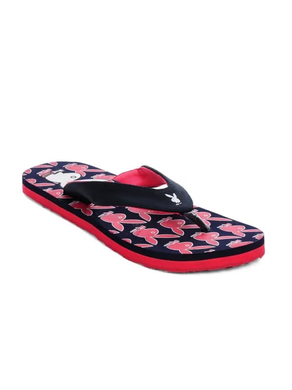 Playboy Men Navy Blue Casual Flip Flops
