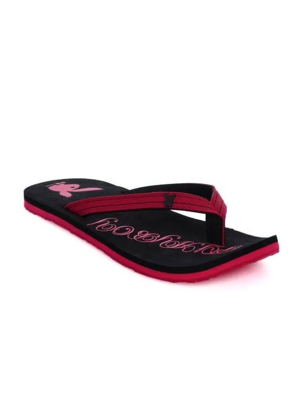 Playboy Men Casual Black Flip Flops