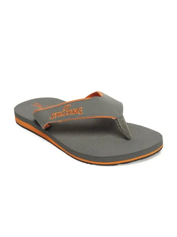 Spalding Men Game Grey Orange Flip Flops