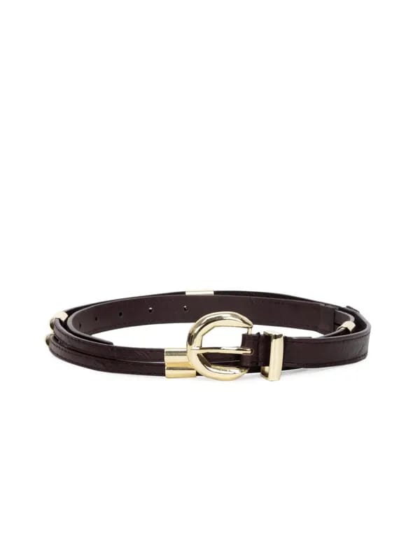 Lino Perros Women Double Strap Brown Belt
