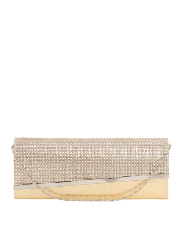 Lino Perros Women Sequins Gold Clutch