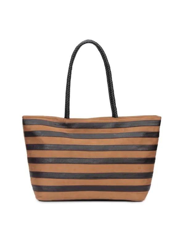 Lino Perros Women Leatherette Brown Handbag