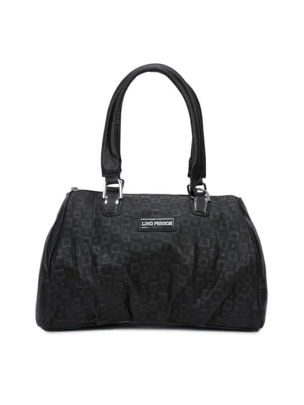 Lino Perros Women Leatherette Black Handbag