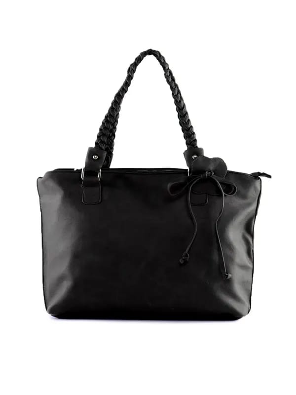 Lino Perros Women Leatherette Black Handbag