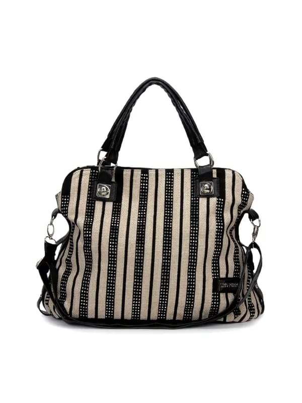 Lino Perros Women Beige & Black Handbag