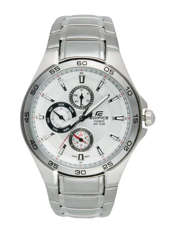 CASIO Edifice Men White Dial Watch ED424