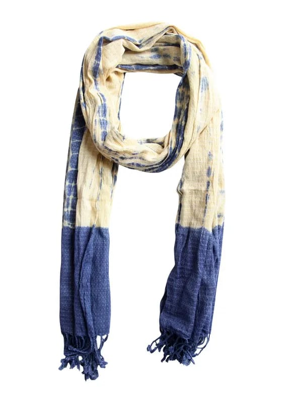 Femella Women Yellow & Blue Scarf