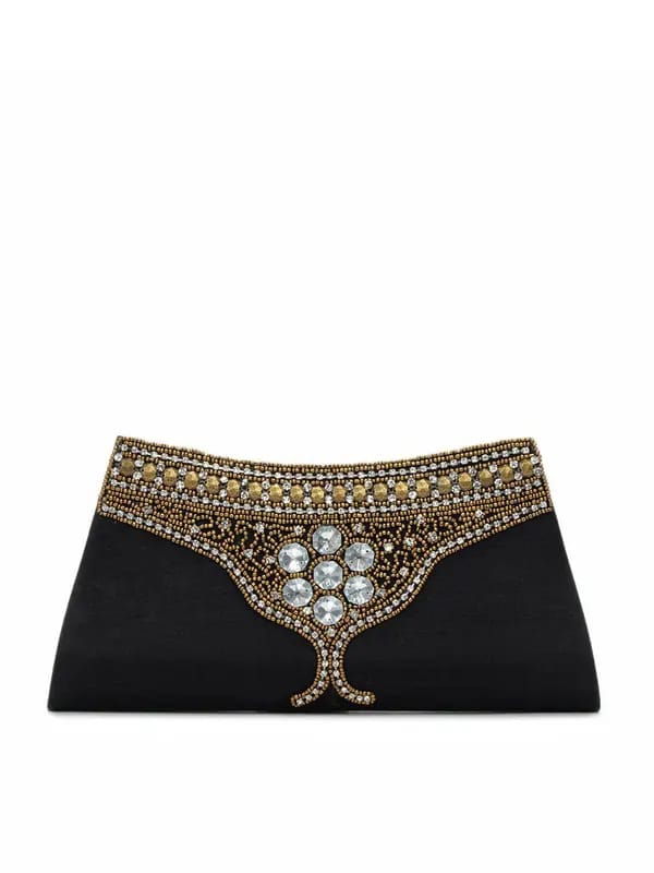 Spice Art Women Antique Design Black Clutch