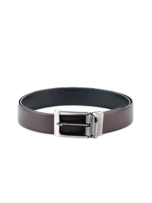 Bulchee Men Brown And Black Reversible Belt