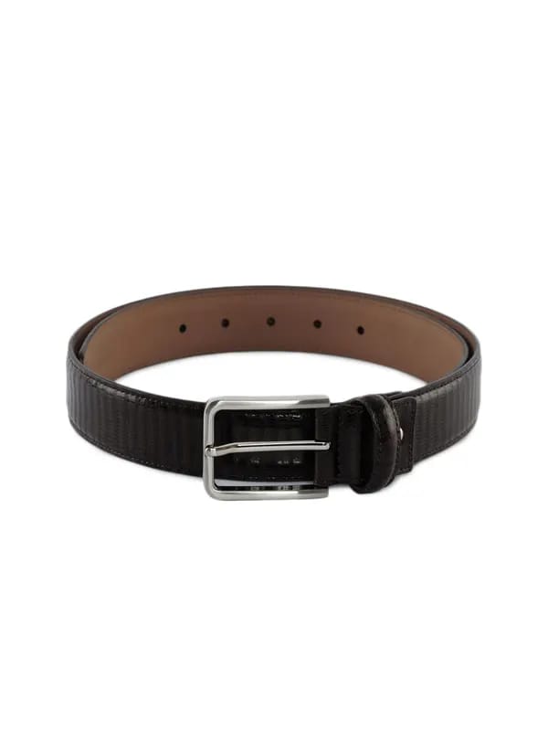 Peter England Men Leather Brown Belt