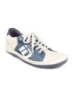 iD Men's Denim White Graphic Shoe