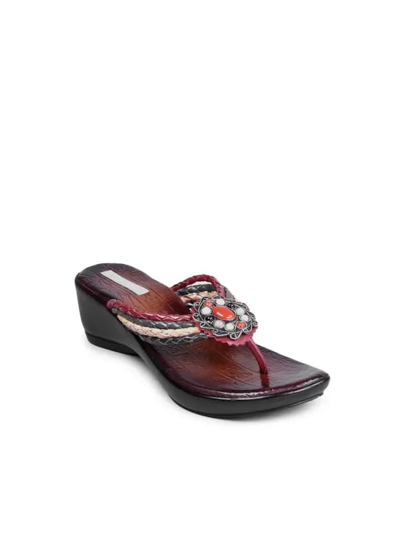 Catwalk Women Ethnic Red Heels