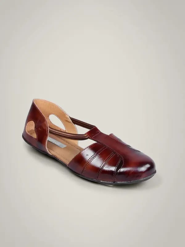 Catwalk Women Leather Brown Cut Flats