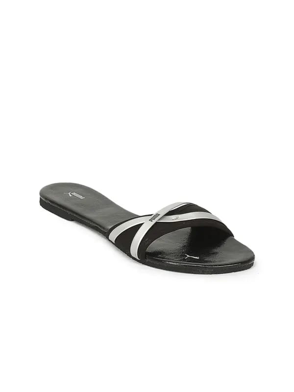 Puma Women Black Crazy Slide Flats