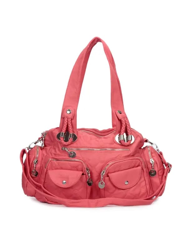 Kiara Women Leatherette Peach Handbag