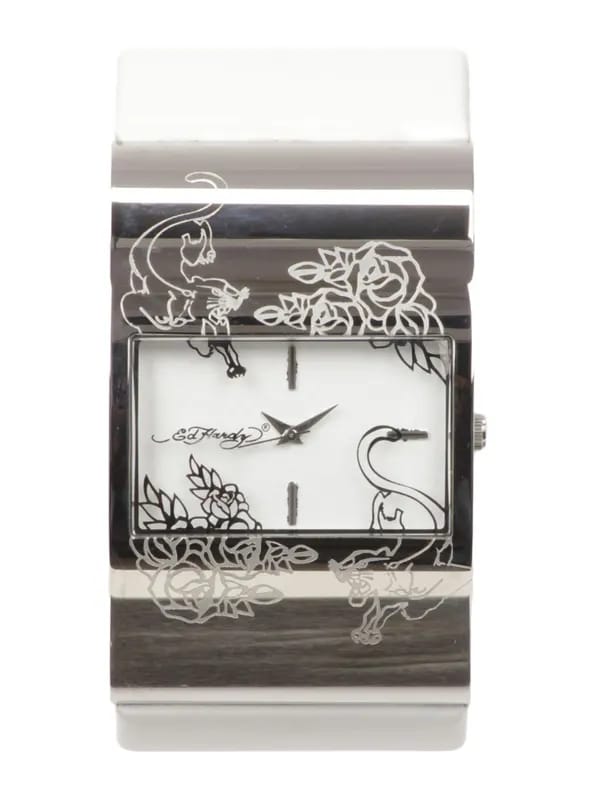 Ed Hardy Women White Dial Watch