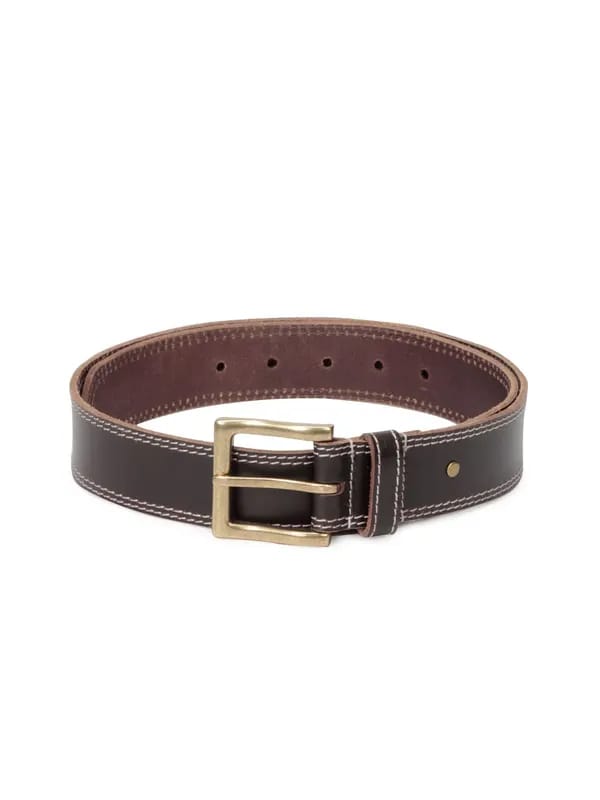 Wrangler Men Classic Double Stich Brown Belt
