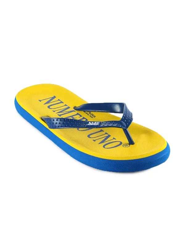 Numero Uno Men Yellow Flip Flops