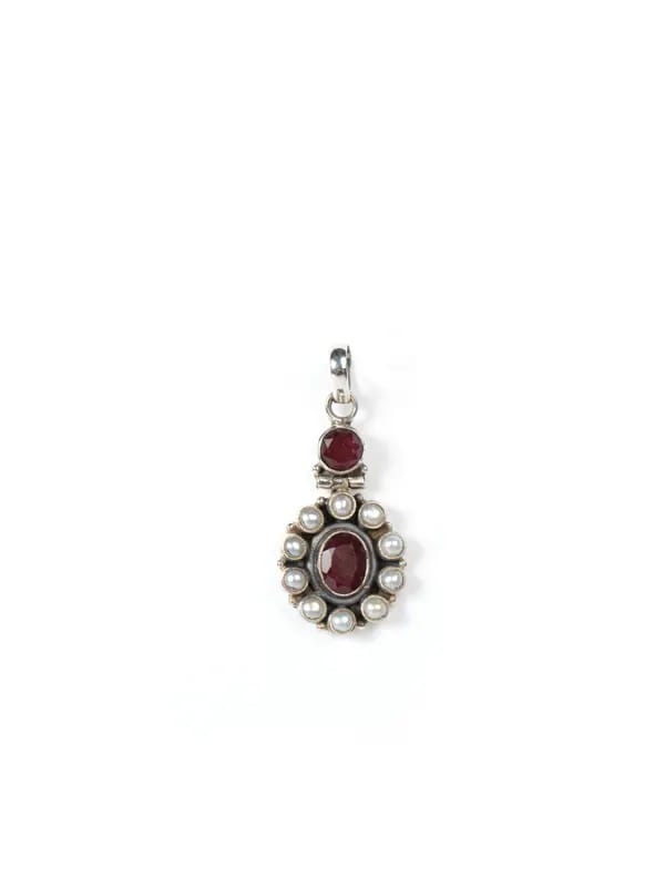 Fabindia Women Anusuya Maroon Pendant