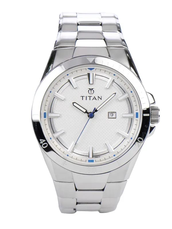 Titan Men White Dial Watch