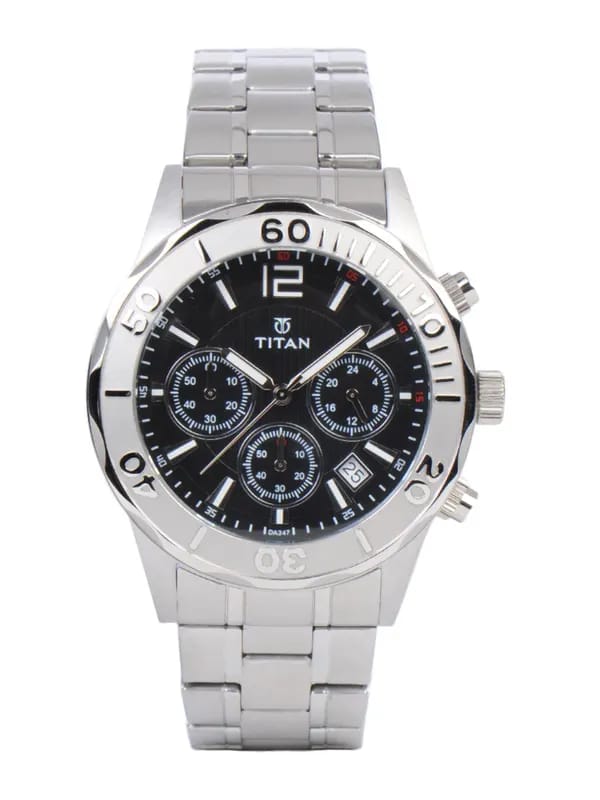 Titan Men Chronograph Black Dial Watch