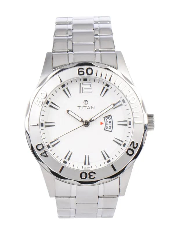 Titan Men White Dial Watch