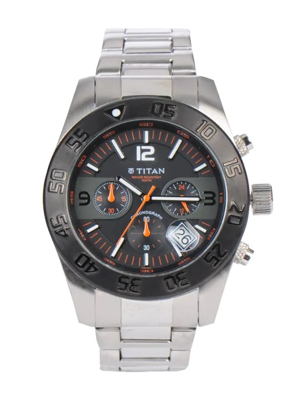 Titan Men Chronograph Black Dial Watch