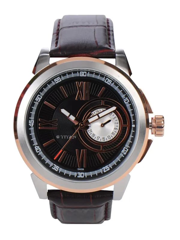 Titan Men Black Dial Watch
