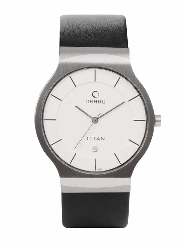 Titan Men White Dial Watch