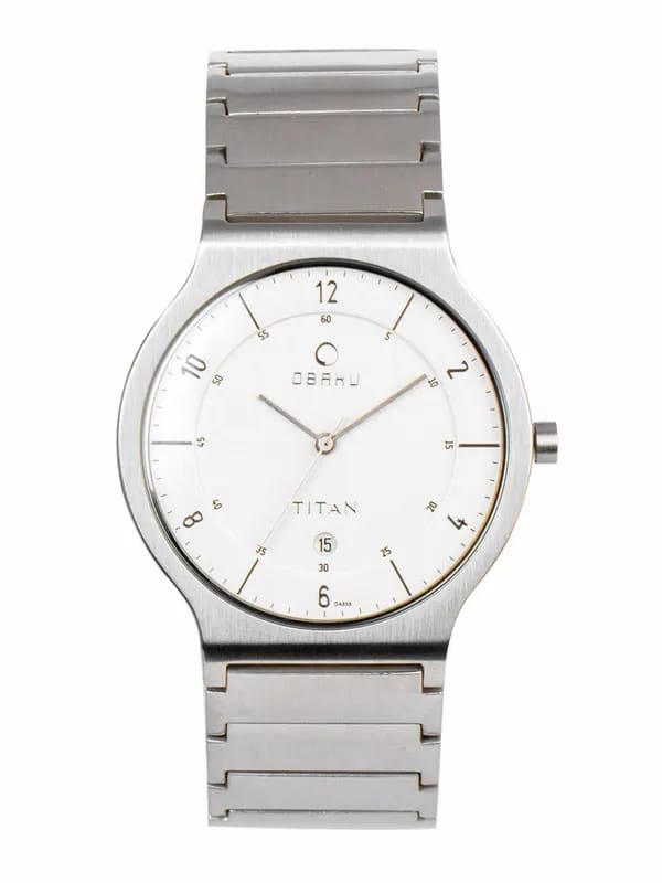 Titan Men White Dial Watch