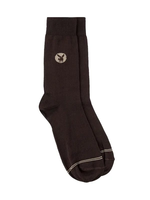 Playboy Men Brown Socks