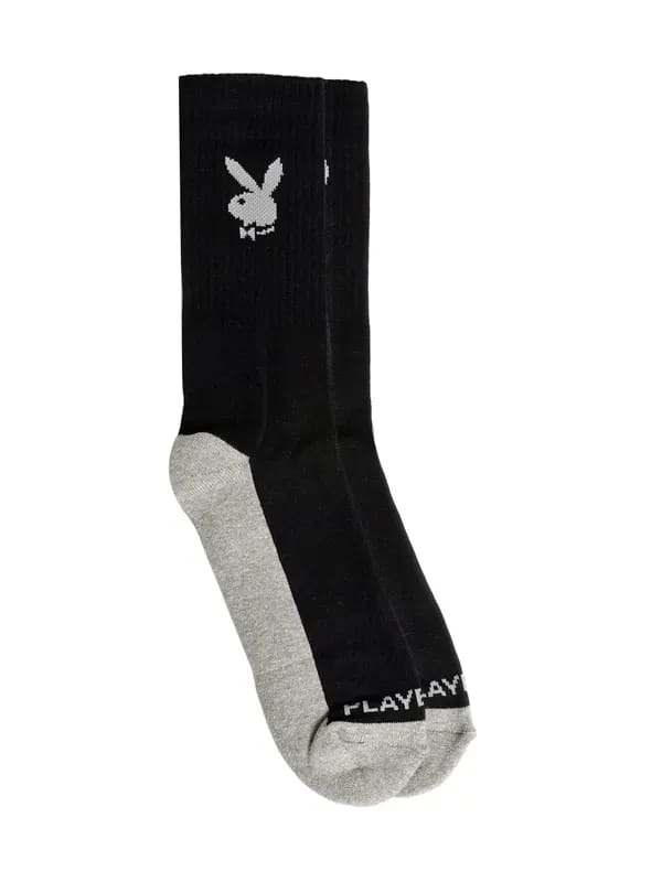 Playboy Men Grey and Black Socks