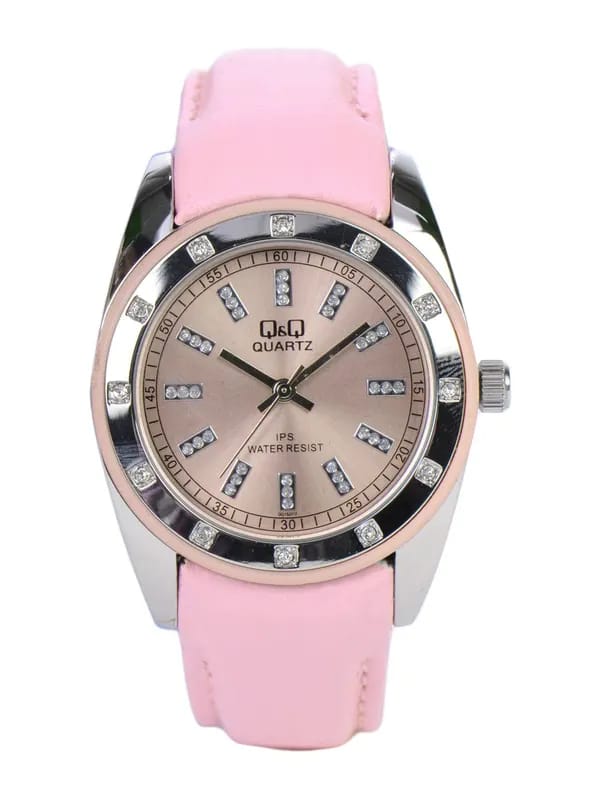 Q&Q Women Pink Dial Watch