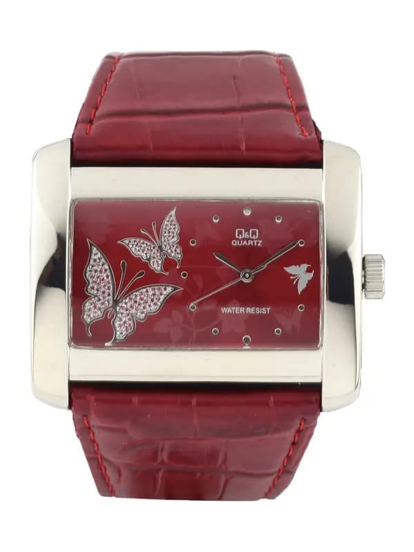 Q&Q Women Red Dial Watch