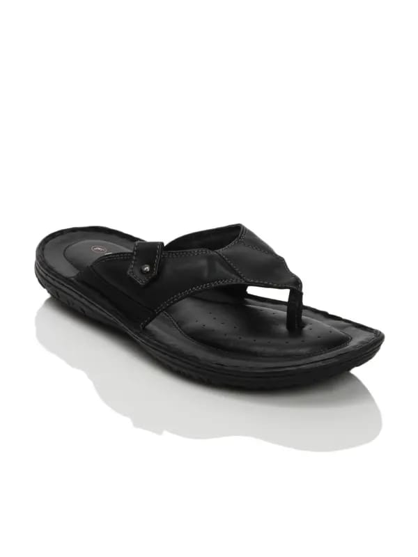 Franco Leone Men Black Flip Flops