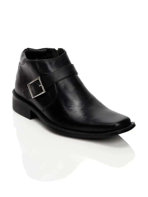 Franco Leone Men Black Formal Shoes
