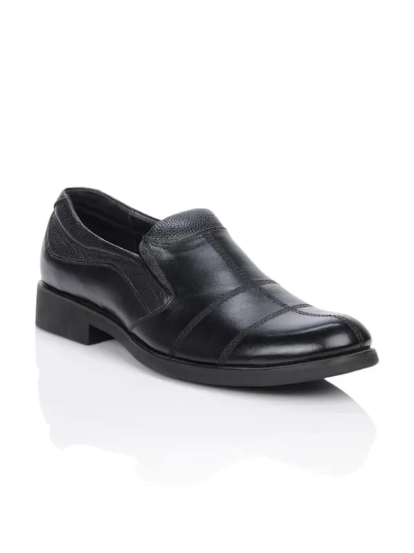 Homme Men Black Semi Formal Shoes