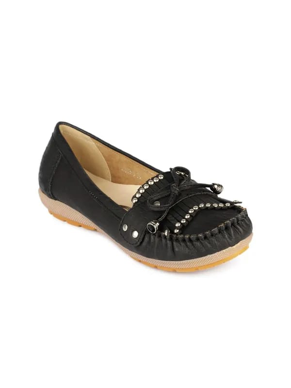 Cobblerz Women Black Loafers