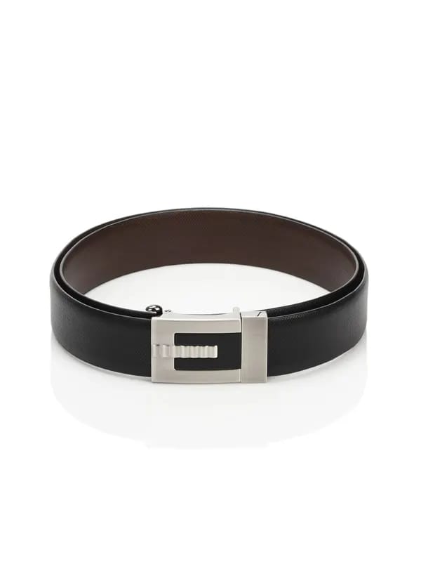 Turtle Men Reversible Leather Black Belt