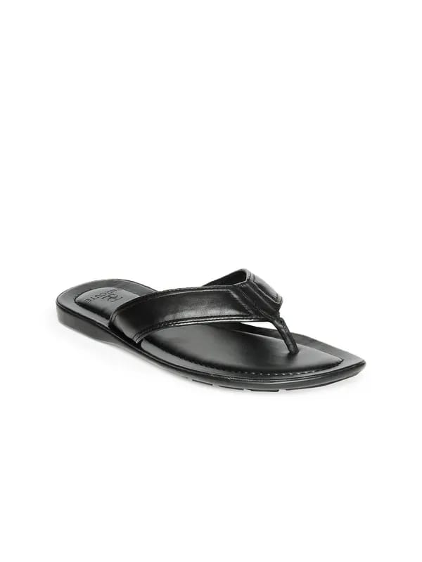 Enroute Men Black Flip Flops