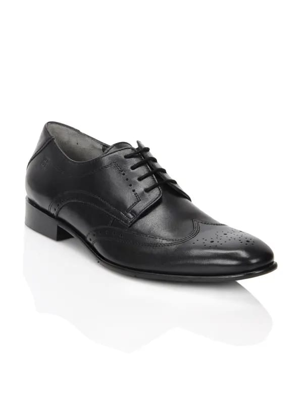 Enroute Men Black Formal Shoes
