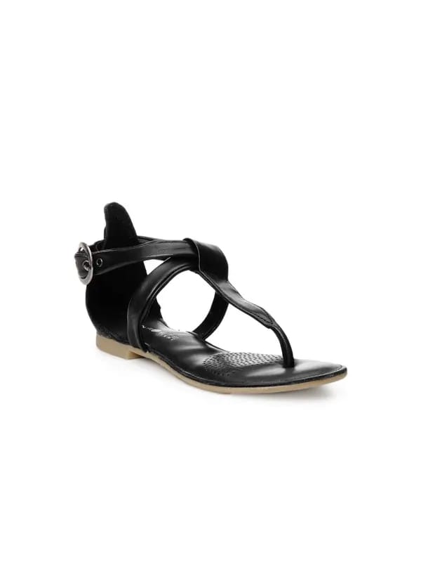 Enroute Kids Girls Black Sandals