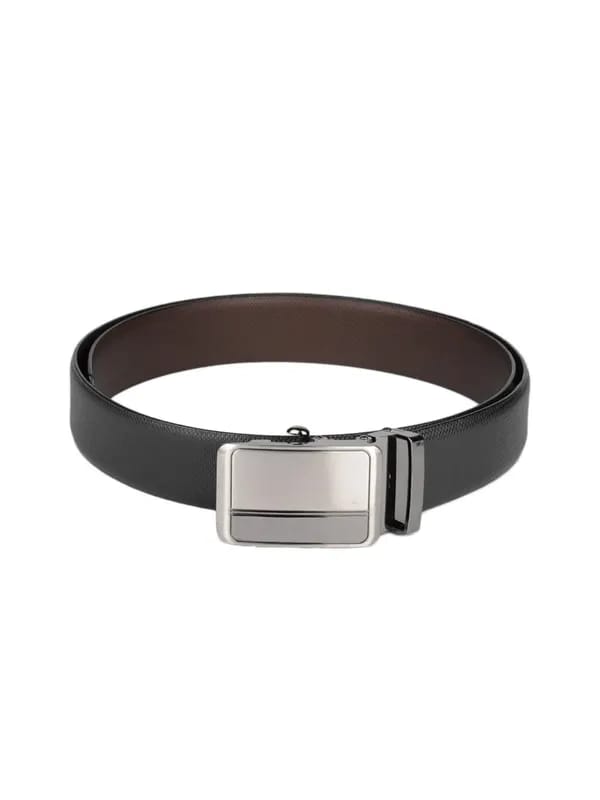 OTLS Men Brown & Black Reversible Leather Belt