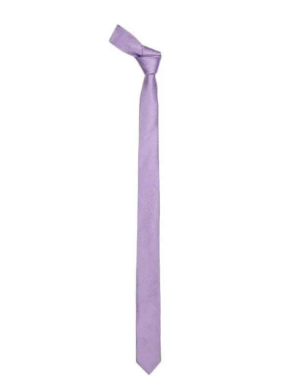 Reid & Taylor Men Lavender Self Patterned Tie