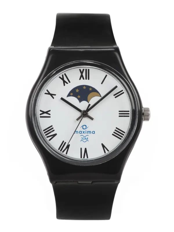 Maxima Men White Dial Watch