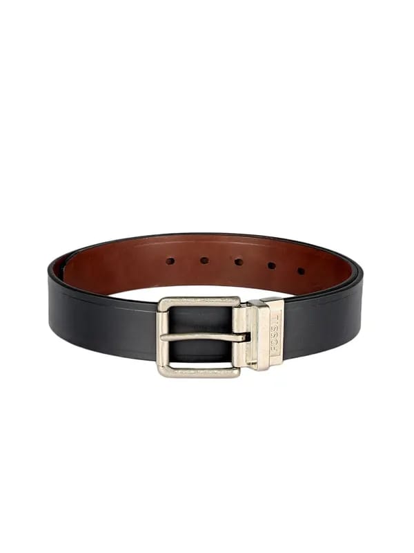 Fossil Men Black & Brown Ethan Belt