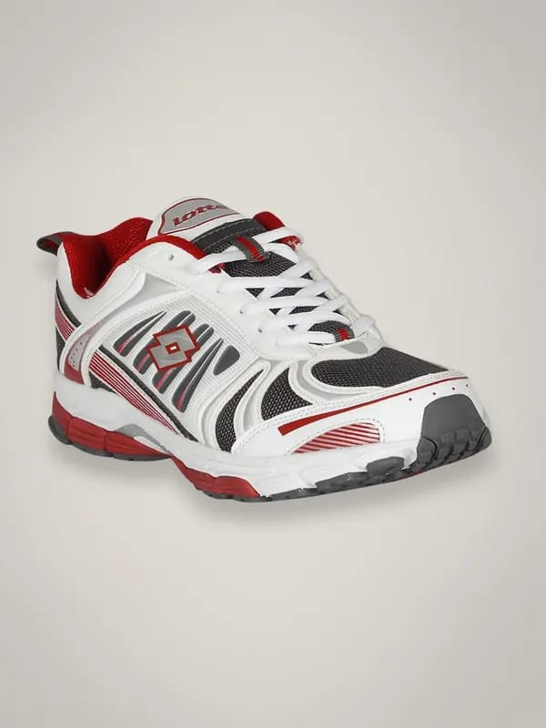 Lotto Men's Honololu White Dark Red Shoe
