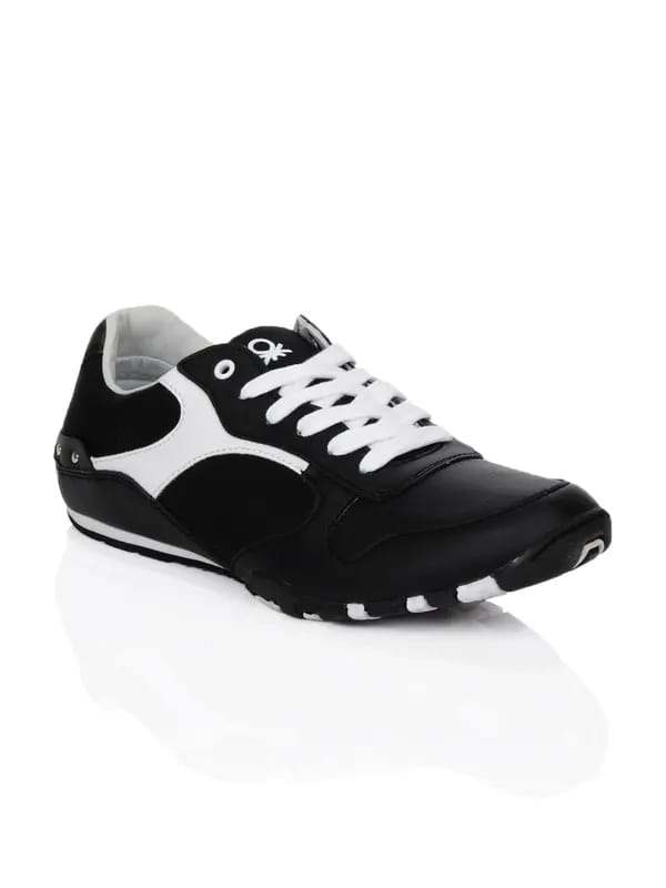 United Colors of Benetton Men Black Shoes