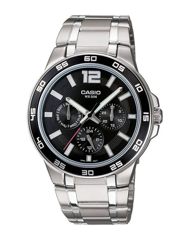 Casio Enticer Men Silver Multi-Dial Analogue Watch MTP-1300D-1AVDF(A483)