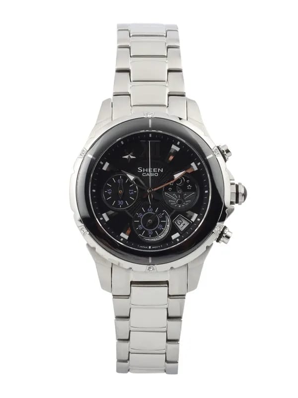 CASIO Sheen Women Black Dial Chronograph Watch SX024 SHE-5512D-1ADF